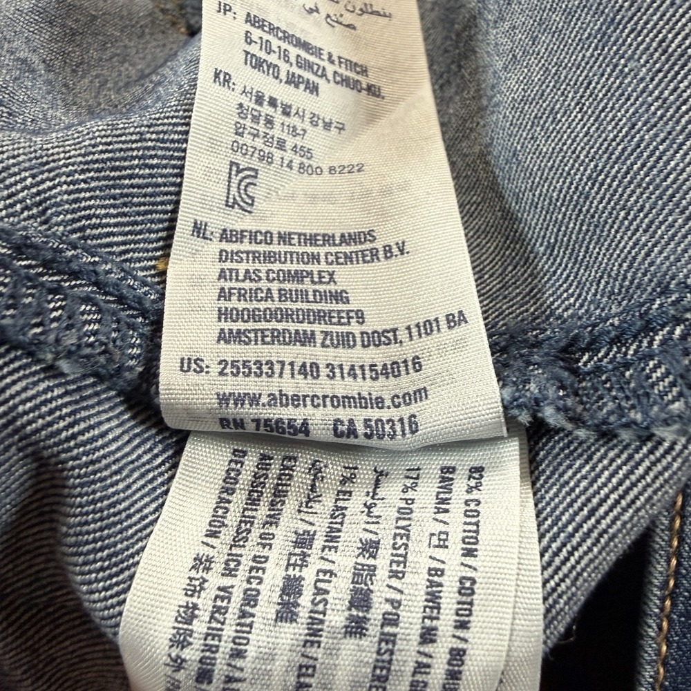 Abercrombie Kids Jeans Girls Size 16 Blue Skinny Stretch Denim - Picture 3 of 12